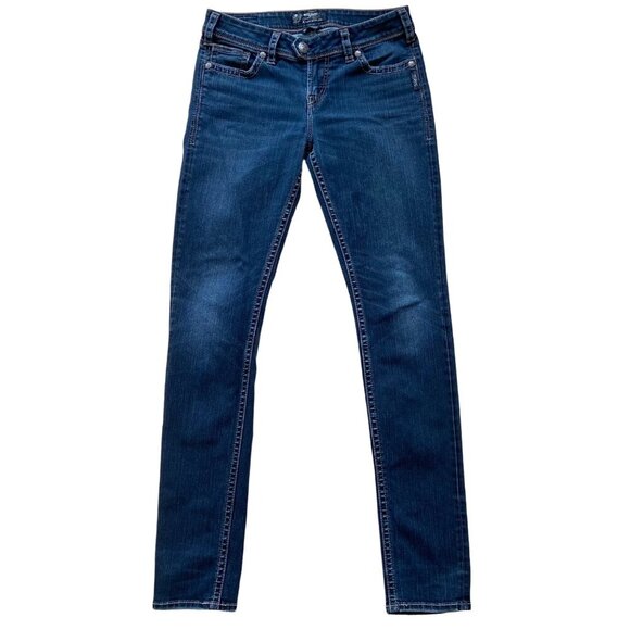 Silver Jeans style Tuesday Mid Rise Skinny Stretch Denim Pants in size 28 - Picture 1 of 12